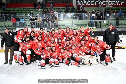 2019-11-16 Valpellice Bulldogs-Hockey Milano Bears 8542 Squadra